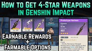 How to Get 4-Star Weapons in Genshin Impact (Reward & Farmable Options) | Genshin Impact Guide