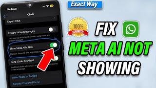 How to Fix Meta AI Not Showing on Whatsapp [ 100% Solved ] How to get Meta AI on Whatsapp