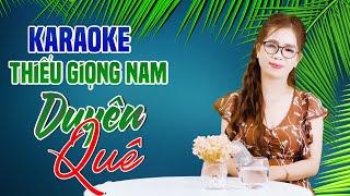 Karaoke Song Ca | DUYÊN QUÊ - Thiếu Giọng Nam | Song Ca Với Lê Liễu