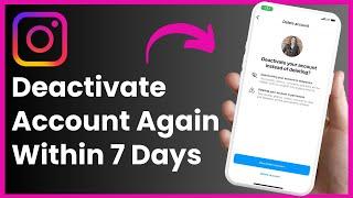 How To Deactivate Instagram Without Waiting A Week ! [EASY STEPS]