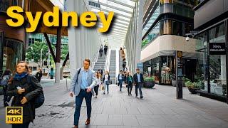 Sydney Australia Walking Tour - Morning Rush from Wynyard to Barangaroo | 4K HDR