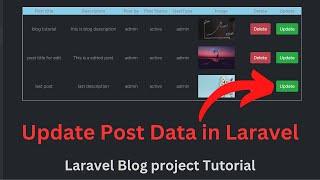 Update Post Data in Laravel | Laravel Blog Project Tutorial for Beginners