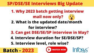 SP/DSE/SE interview update for 2023 | Interview started? #infosys