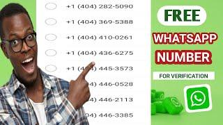 How to Get a Free Number For Whatsapp verification/Free us number For Whatsapp verification