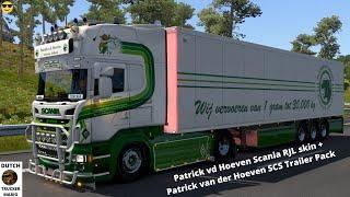 dutch trucker mario ets 2  Patrick vd Hoeven Scania RJL v8 + Patrick van der Hoeven SCS Trailer Pack