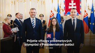 Prijatie víťazov predmetových olympiád v Prezidentskom paláci