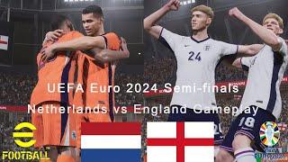 eFootball 2024 UEFA Euro 2024 (Netherlands vs England Gameplay) [Semi-finals]