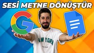 Sesi Yazıya Çevirme | Sesle Yazma Nasıl Yapılır? (Google Dokümanlar)