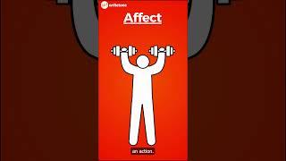 Affect vs Effect : What's the difference? | #shorts  #english #learning