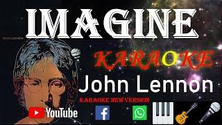 Imagine - john Lennon Karaoke song playback instrumental original key with chords and lyrics