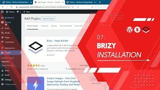 07: Brizy Installation  WordPress Starter Course 2023