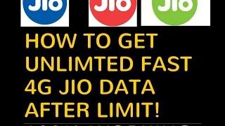 How To Get Unlimited Fast 4g Internet With Jio 4G after Limit 100% working trick