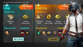 Prime & Prime Plus in PUBG mobile subscription get free 360uc #pubgmobile