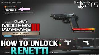 How to Unlock Renetti MODERN WARFARE 3 Renetti | How to Get Renetti MW3 Renetti Unlock