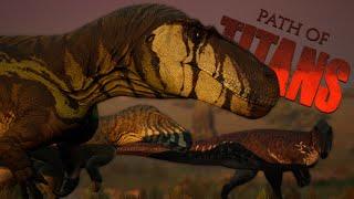 THE TERRIFYING TORVOSAURUS TRIO!!! New PT Torvo Mod | Path of Titans ft. RheTree and Hunyadacrazy