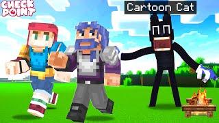 Playing MINECRAFT As CARTOON CAT! (Hunting My Friends)