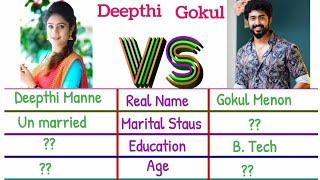 Radhamma Kuthuru Serial Actors Deepthi Manne  Gokul Menon | Comparison | #deepthimanne #gokulmenon