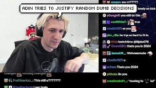 xQc Appears to Call Out Adin Ross's Decision for Leaving Kick