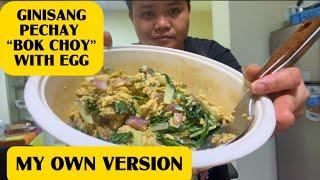 Ginisang petchay “bok choy” with egg | simple and easy recipe #simplerecipe #pinoyfood #ofwlife