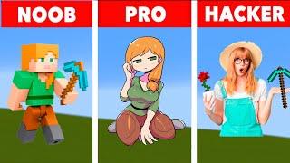 Pixel Art (NOOB vs PRO vs HACKER) Alex in Minecraft