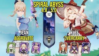 C5 Jean Aggravate & C1 Klee Overcarry | Spiral Abyss 5.0 - 4.8 | Genshin Impact