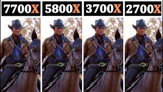 RTX 4090 | Ryzen 7 2700X vs 3700X vs 5800X vs 7700X | 12 Games Tested |