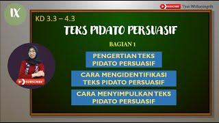 TEKS PIDATO PERSUASIF KELAS 9 SMP KD 3.3-4.3