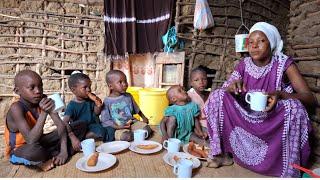 African Village Life of Our Young Mom On a Rainy Day Cooking and Gardening//Village Life