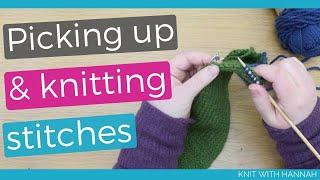 Picking Up Stitches Along A Knitted Edge - (see how I made a stitch-count mistake and fixed it too!)