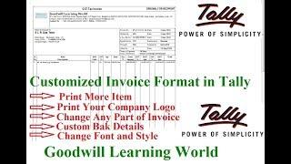 Tally TDL for Dynamic GST Invoice with Logo Print ||  Tally Add on for Invoice Customization