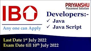 IBO Java/Javascript Off campus Drive for any Batch | Fresher Hiring | Off campus recruitment | IBO