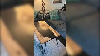 Handcrafted Epoxy River Table