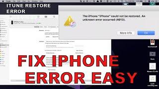 How to Fix iPhone ERROR 4013,4014 when Restore with iTune & Stuck (iPhone 5s to 11- iOS14/12/13)