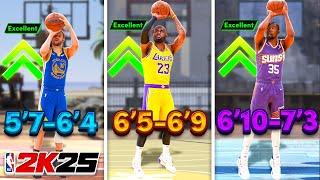 NBA 2K25 BEST JUMPSHOTS FOR ALL HEIGHTS, BUILDS, & 3PT RATINGS!