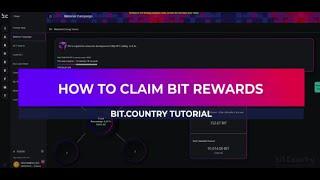 Bit.Country Tutorial - How to Claim BIT Rewards