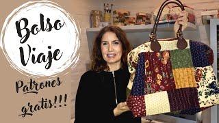 Patchwork Handbag - Airplane Carry-On Size - Free Tutorial with Patterns