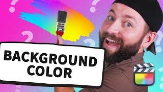 How To Change Background Color In Final Cut Pro X