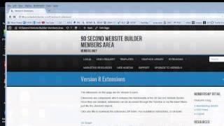 90 Second Website Builder - Version 9 Extension Manager