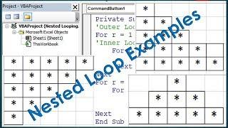 VBA for Printing different pyramid patterns using Nested For Loop