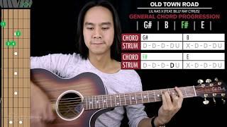 Old Town Road Guitar Cover Lil Nas X Billy Ray Cyrus  |Tabs + Chords|