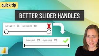 Toggle this Power BI slicer setting to "tone down" the giant slider handles!