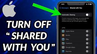 How To Turn Off Shared With You On iPhone
