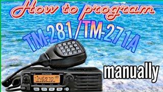 TM-281 Manual Programming|TM-271A