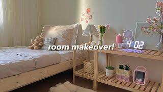 aesthetic and small room makeover  | pinterest & korean style inspired!
