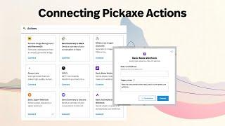 How to connect Actions in Pickaxe - (Email, Zapier, & more)