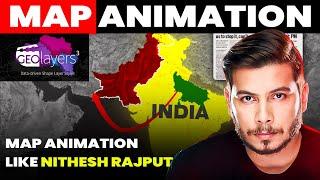 Step-by-Step 3D Map Animation | Nitish Rajput Style Tutorial