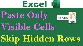 Copy Paste Visible Cells Only (Shortcut Key) Skip Hidden Rows | Excel