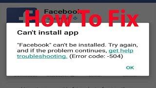 How to fix can't install app error code 504/505 in google play store Android Devices | 100% solution