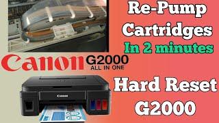 Hard reset canon G2000 Refill your cartridges