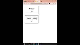 Sub and Sup Tag in Html || Square Root in Html